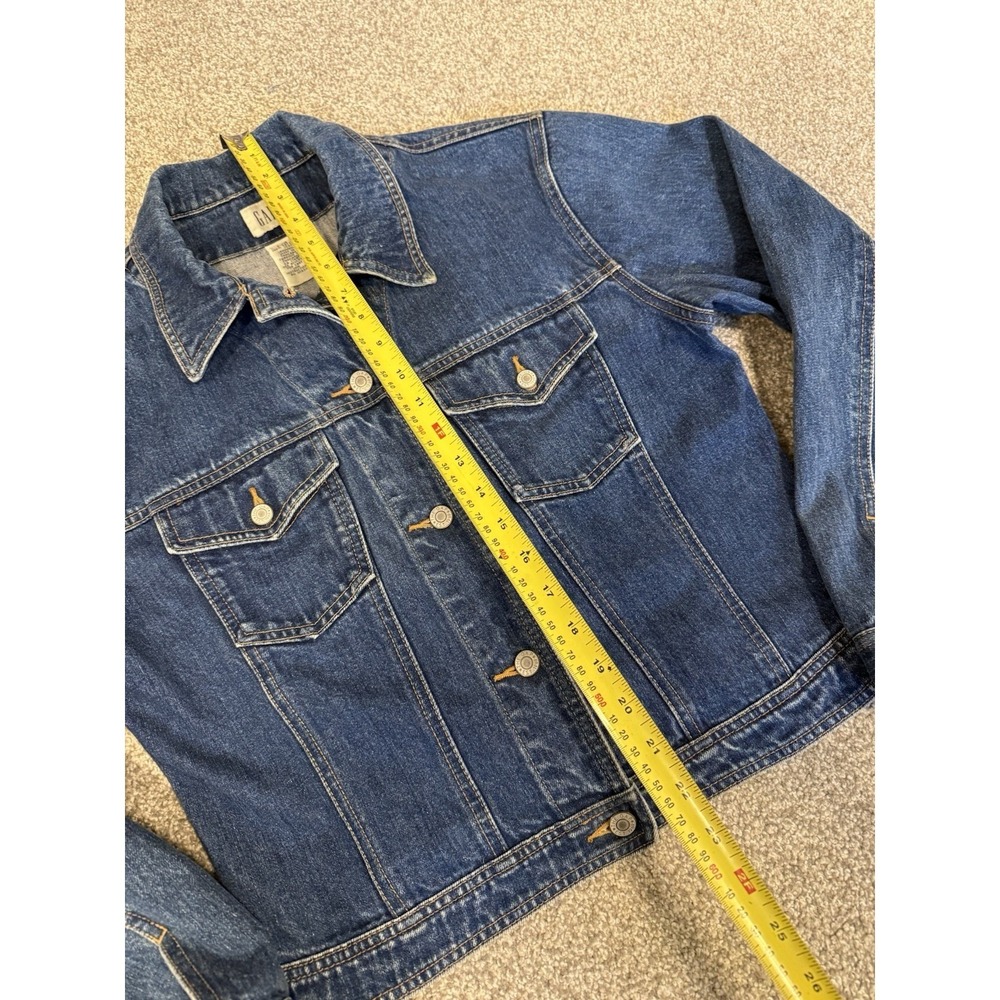 GAP 1969 Denim Jacket Woman's Size L Icon Style Blue Medium (READ) - Picture 6 of 9